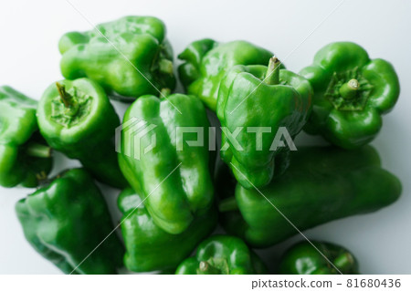 Color peppers white background Color peppers white background 81680436