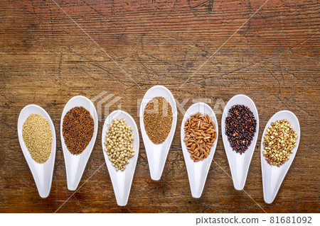 seven healthy, gluten free grains 81681092