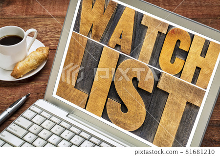 watchlist word typography in wood type watchlist word typography in wood type 81681210