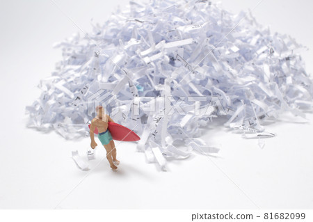 a Young surfers figure on Paper Strips a Young surfers figure on Paper Strips 81682099
