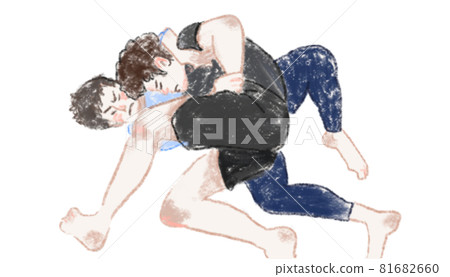 男人試圖通過後衛 男人試圖通過後衛 81682660