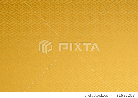 Illustration material Background material Japanese style Japanese paper Brush calligraphy Gold Gold Saaya pattern Pattern 81683298