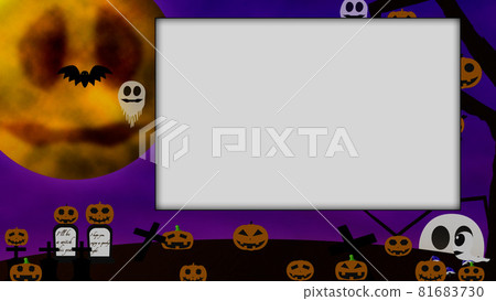 Halloween-style pumpkins, ghosts and full moons 81683730