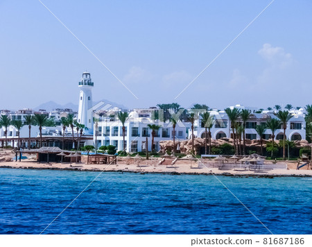 The view of empty from Covid-19 resorts and hotels 81687186
