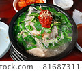 Delicious chicken soup 81687311