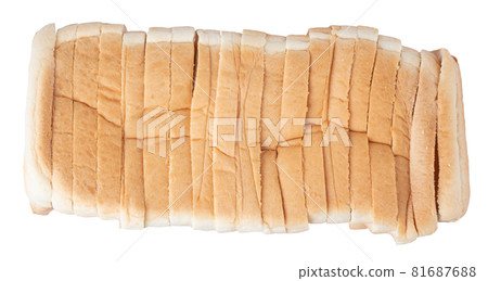 Slice of bread on the white background and isolated with clipping path Slice of bread on the white background and isolated with clipping path 81687688