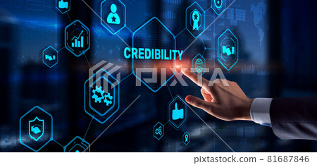Credibility improvement. Modern business solution concept Credibility improvement. Modern business solution concept 81687846