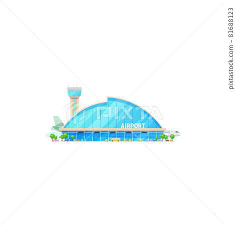 Building of airport terminal traffic control tower Building of airport terminal traffic control tower 81688123