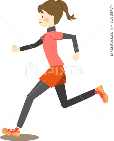 Young woman running Young woman running 81688477