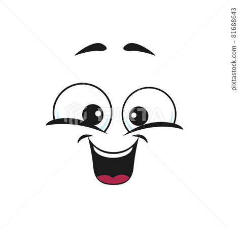 Emoji kind expression isolated gentle emoticon 81688643