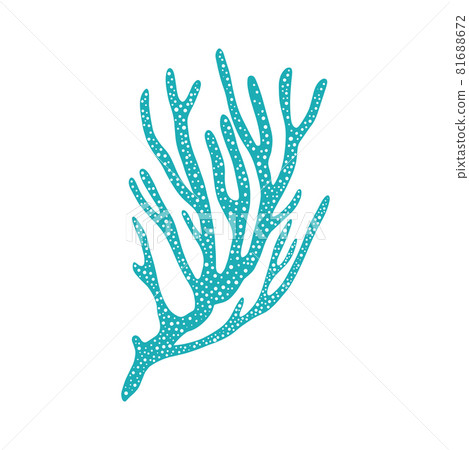 Finger leather coral with sharp edge isolated icon Finger leather coral with sharp edge isolated icon 81688672
