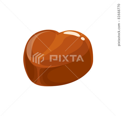 Heart shaped chocolate candy isolate treat of love 81688770