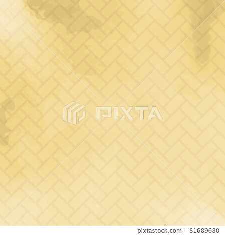 Higaki pattern (pattern) Japanese pattern golden watercolor Higaki pattern (pattern) Japanese pattern golden watercolor 81689680