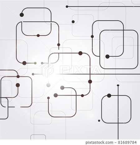 Geometric lines and dots. Lines square pattern. Modern abstract background. Connection vector illustration for print and web design Geometric lines and dots. Lines square pattern. Modern abstract background. Connection vector illustration for print and web design 81689784