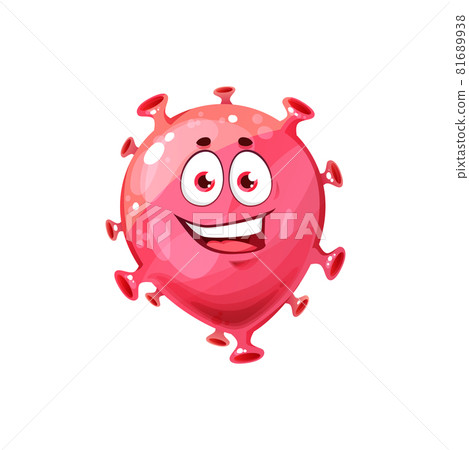 Cute virus, microorganism microbe germ with sucks Cute virus, microorganism microbe germ with sucks 81689938