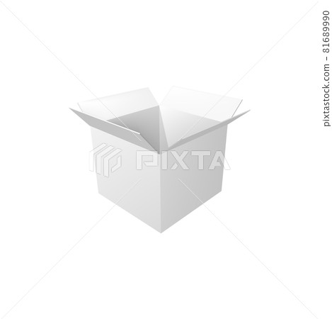 Box realistic 3d mockup, vector white package Box realistic 3d mockup, vector white package 81689990
