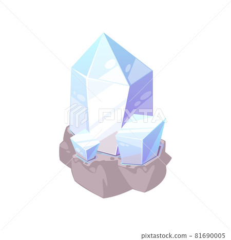 Blue magic crystal gem isolated turquoise sodelite 81690005