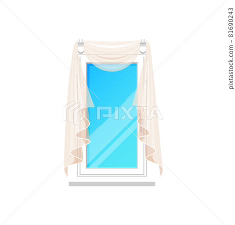 Curtains window, house interior home glass frame Curtains window, house interior home glass frame 81690243