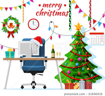 Christmas and New Year Office Desk Workspace Christmas and New Year Office Desk Workspace 81690916