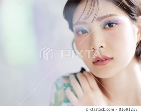 Female portrait with colorful make-up Female portrait with colorful make-up 81691215