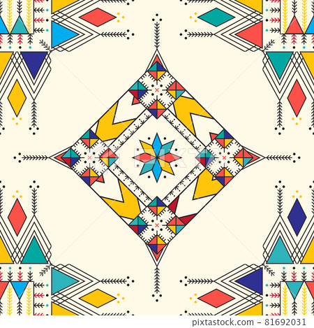 Al-Qatt Al-Asiri pattern 67 - Stock Illustration [81692031] - PIXTA