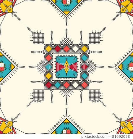 Al-Qatt Al-Asiri pattern 63 - Stock Illustration [81692038] - PIXTA