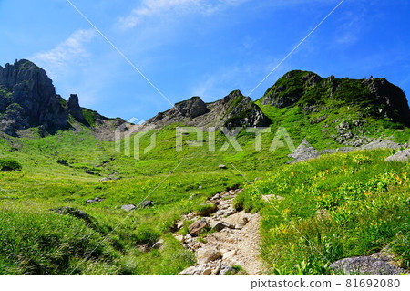 北阿爾卑斯山脈,從弓織越至笠岳,秩父平附近 北阿爾卑斯山脈,從弓織越至笠岳,秩父平附近 81692080