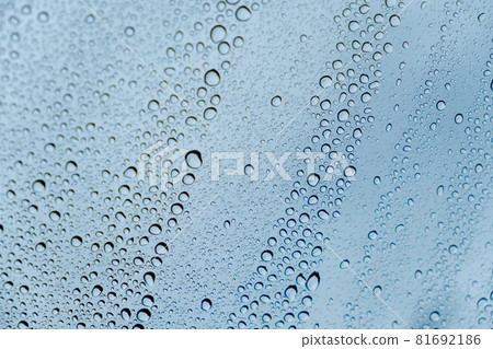Water droplets repelled by car paint, car wash, wax, rain 81692186