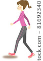 Young woman walking 81692340