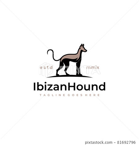 Hunting Dog Silhouette Vector Logo Illustration Hunting Dog Silhouette Vector Logo Illustration 81692796