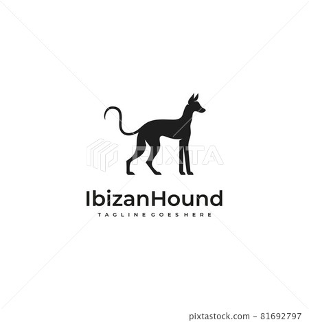 Hunting Dog Silhouette Vector Logo Illustration Hunting Dog Silhouette Vector Logo Illustration 81692797