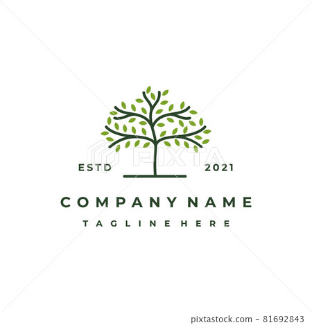 Vibrant tree logo design, tree vector illustration. Tree of life logo design inspiration Vibrant tree logo design, tree vector illustration. Tree of life logo design inspiration 81692843