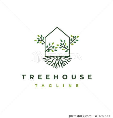 Tree and House logo design vector isolated, abstract tree logo design Tree and House logo design vector isolated, abstract tree logo design 81692844