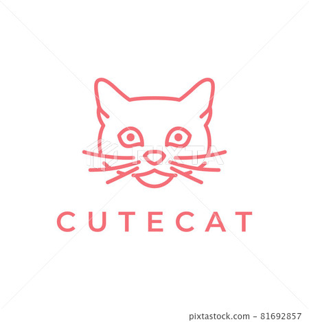 Cat Head Line art Logo - vector illustration Cat Head Line art Logo - vector illustration 81692857