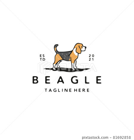 Vintage Hand drawn Beagle Dog Logo Design Vector Vintage Hand drawn Beagle Dog Logo Design Vector 81692858