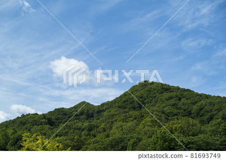 Mountain and blue sky background 81693749