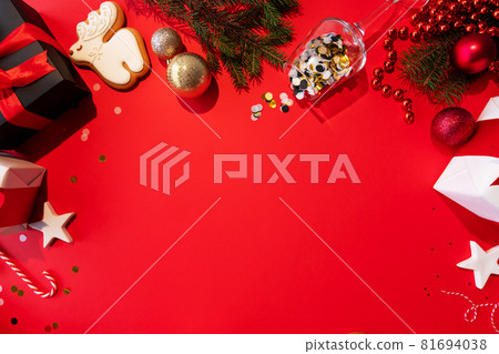 xmas postcard new year 2022 festive ornament red xmas postcard new year 2022 festive ornament red 81694038