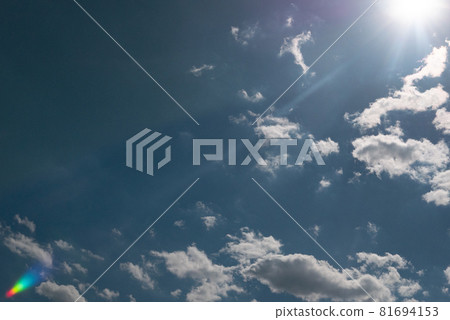 sun shining above beautiful stormy clouds, sky is clearing after rain 81694153