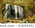 Tinzawa immobile waterfall of late autumn 81694262