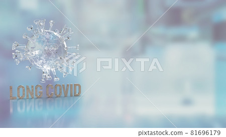 clear virus and word long covid for medical or sci concept 3d rendering clear virus and word long covid for medical or sci concept 3d rendering 81696179
