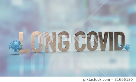 clear virus and word long covid for medical or sci concept 3d rendering clear virus and word long covid for medical or sci concept 3d rendering 81696180