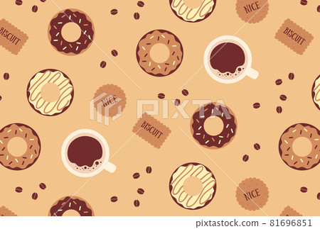 Seamless pattern of coffee and sweets Seamless pattern of coffee and sweets 81696851