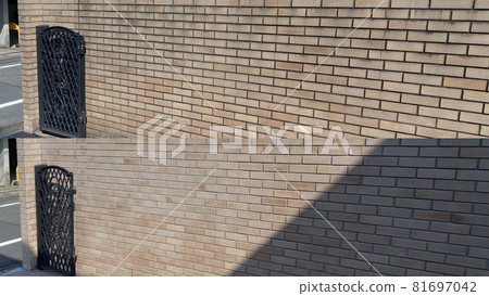 Before and after, cleaning an old dirty tile wall 81697042