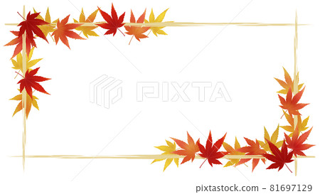Frame of maple with autumn leaves Frame of maple with autumn leaves 81697129
