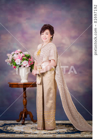 adult woman in Thai national costume adult woman in Thai national costume 81697192