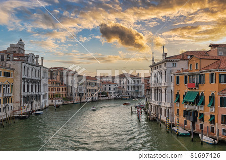 Venice Italy, sunrise city skyline at Venice Grand Canal, Veneto Italy Venice Italy, sunrise city skyline at Venice Grand Canal, Veneto Italy 81697426