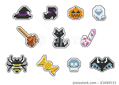 Halloween sticker style dots Halloween sticker style dots 81698533