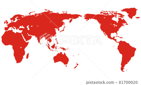 世界地圖紅16：9 81700020