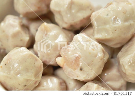 pork ball made from mashed meat boiled in hot water on cup pork ball made from mashed meat boiled in hot water on cup 81701117