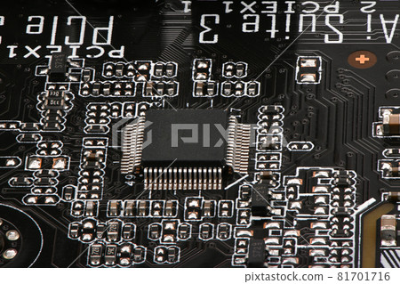 Motherboard closeup Motherboard closeup 81701716